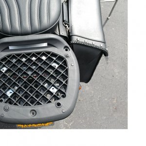 Comie mounting bracket bolted to rear rack